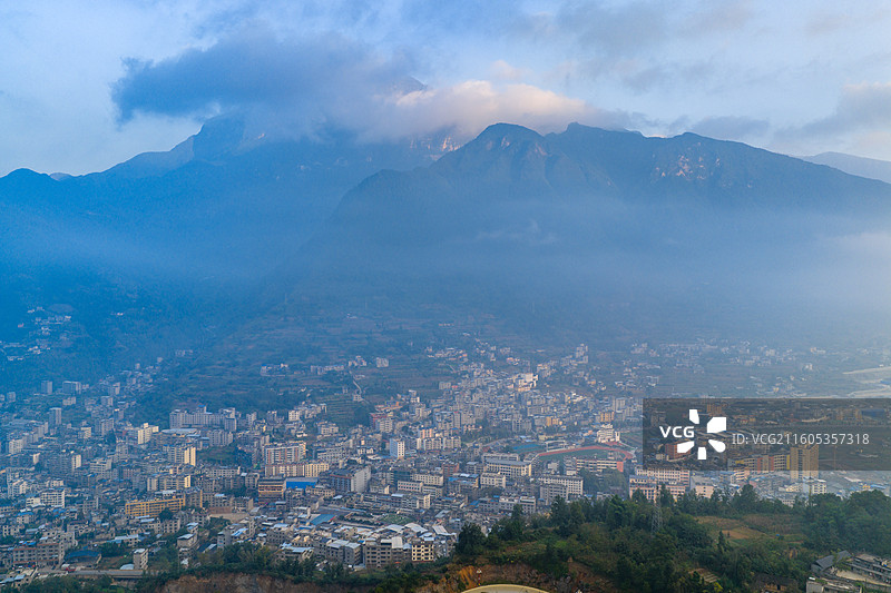 四川省凉山州雷波县城风光图片素材