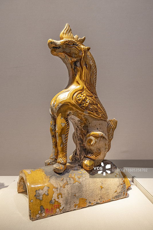 中国古代建筑屋脊兽（龙、凤、狮子、海马、天马、狻猊、獬豸 、斗牛）图片素材