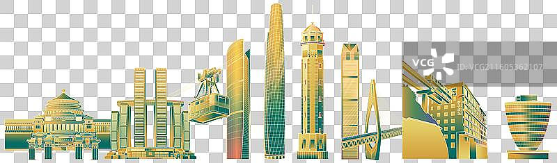 重庆国潮风解放碑山城长江索道朝天门人民大礼堂东水门长江大桥李子坝南山一棵树陆海国际环球金融现代性建筑图片素材