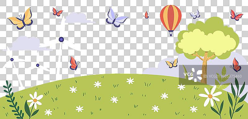 地球日平面横幅模板图片素材