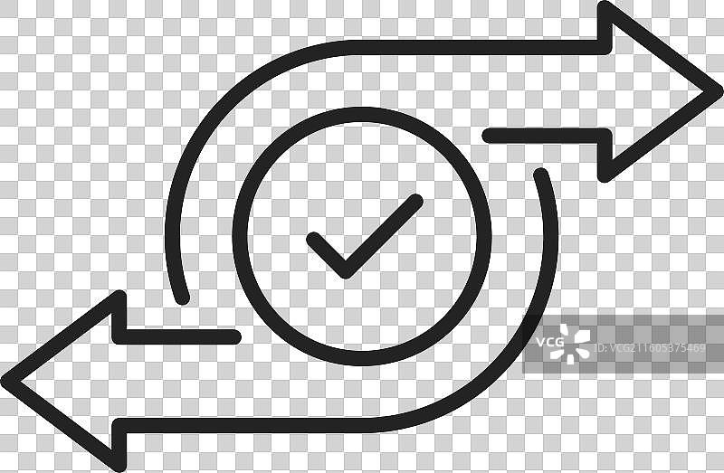 现金流或交易图标，如线性箭头图片素材