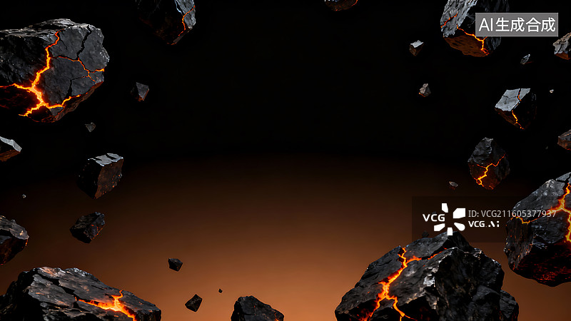 【AI数字艺术】火山岩石背景图图片素材