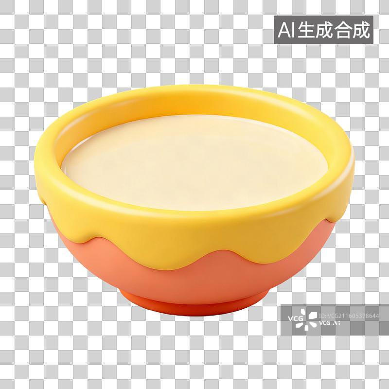 【AI数字艺术】3D拟物风格国风中国中式美食成品菜肴元素豆浆牛奶图片素材
