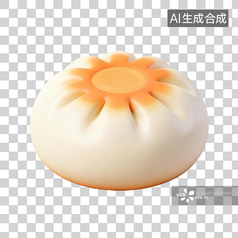 【AI数字艺术】3D拟物风格国风中国中式美食成品菜肴元素生煎包图片素材