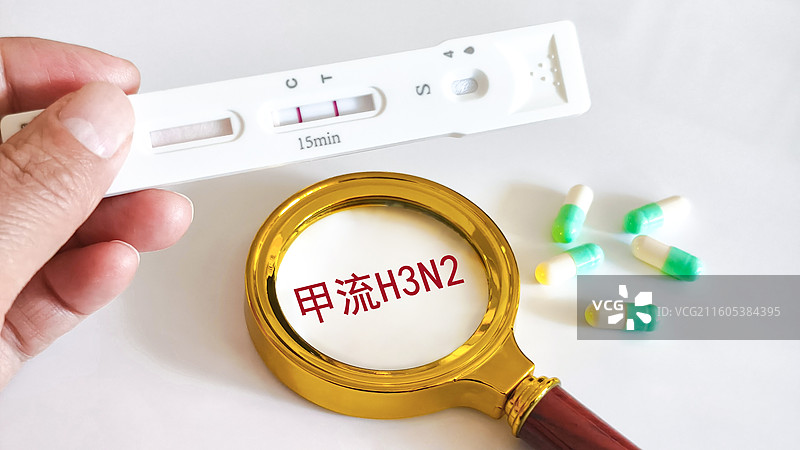 甲流H3N2病毒检测和药物治疗图片素材
