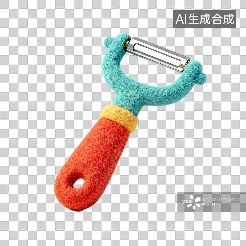 【AI数字艺术】彩色毛绒创意削皮器图片素材