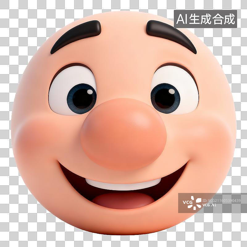 【AI数字艺术】可爱的人物卡通人脸图片素材