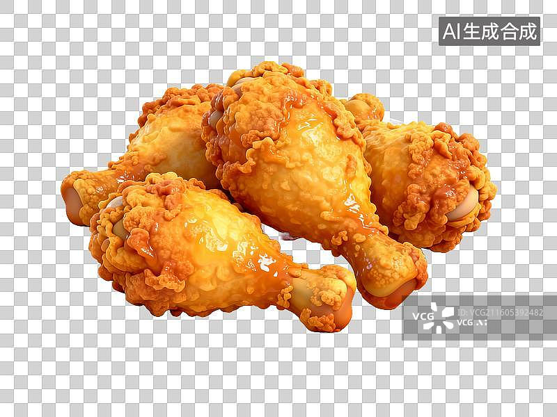 【AI数字艺术】金黄炸鸡腿图片素材