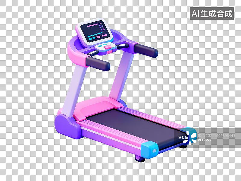 【AI数字艺术】体育运动 健身主题 彩色跑步机健身器材图片素材