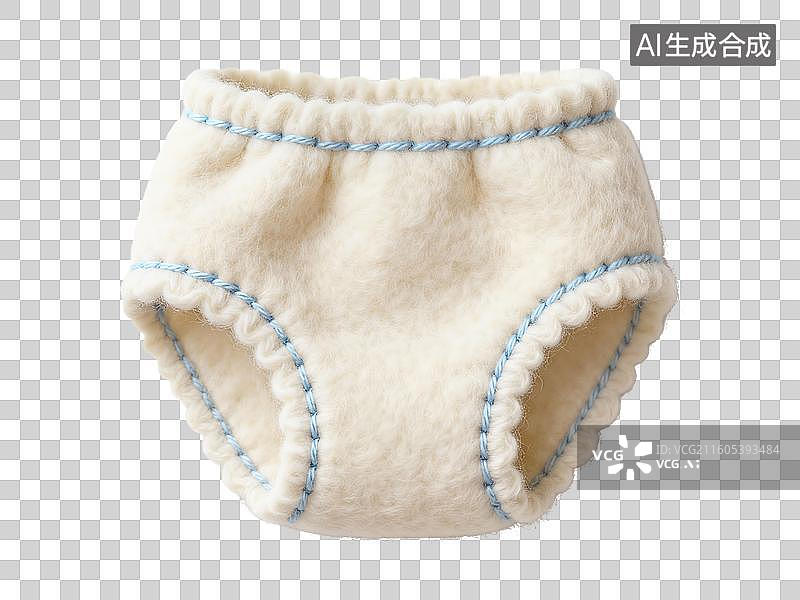 【AI数字艺术】母婴亲子主题 米色毛绒婴儿短裤图片素材