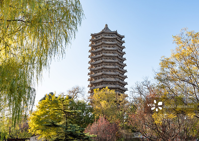 北京大学博雅塔图片素材