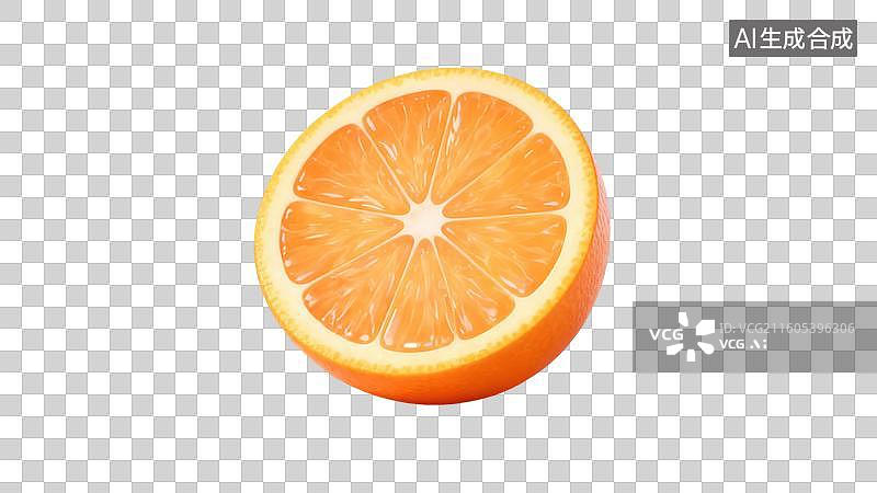 【AI数字艺术】橙子切片图片素材