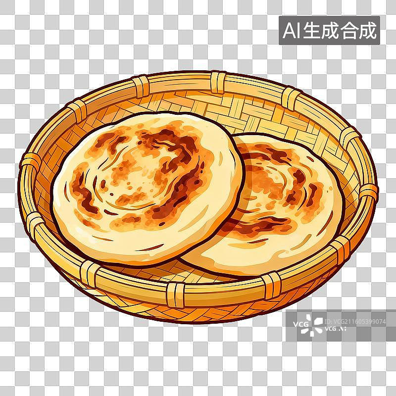 【AI数字艺术】火烧面食元素图片素材