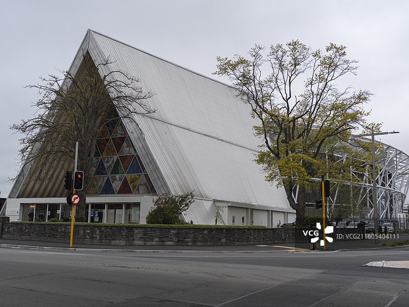 基督城纸板教堂图片素材