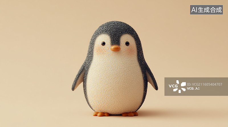 【AI数字艺术】可爱小企鹅摆件图片素材