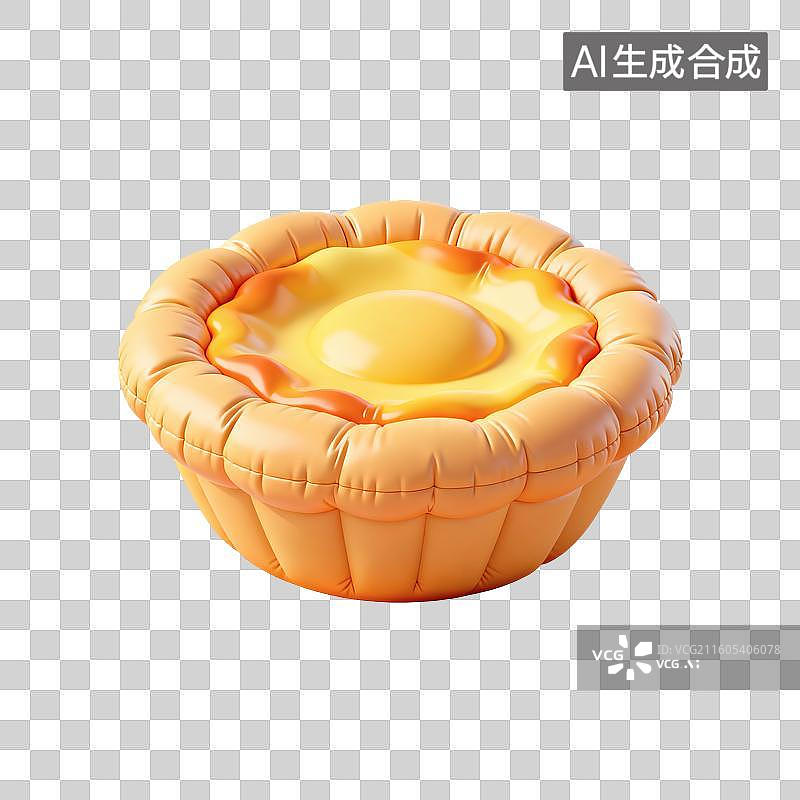 【AI数字艺术】蛋挞食物插画图片素材