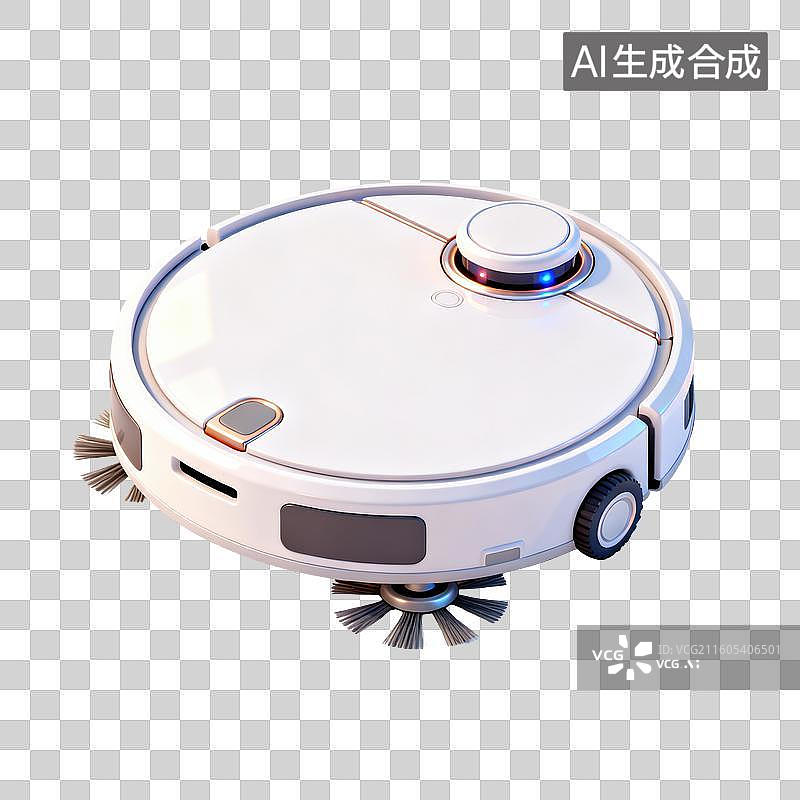 【AI数字艺术】扫地机器人3D-科技生活图片素材