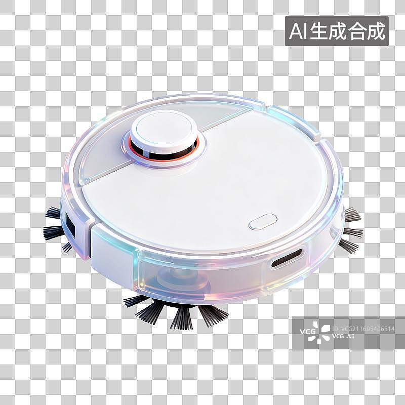 【AI数字艺术】扫地机器人3D-科技生活图片素材