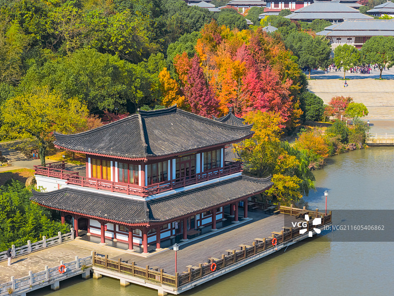 苏州穹窿山初秋航拍图片素材