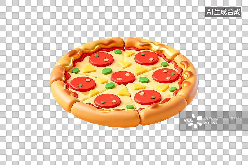 【AI数字艺术】披萨西式快餐小吃元素图片素材