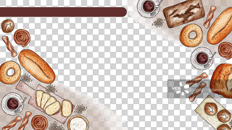 水彩烘焙店着陆页模板图片素材