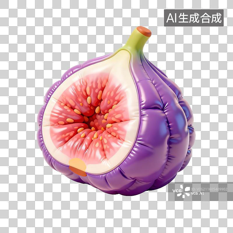 【AI数字艺术】气球无花果水果插画图片素材