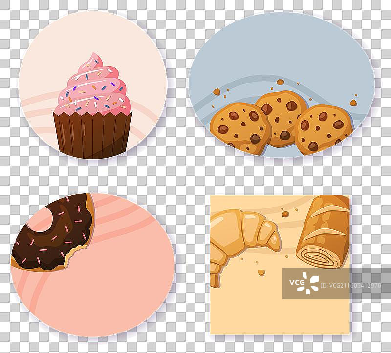 烘焙店标签集图片素材