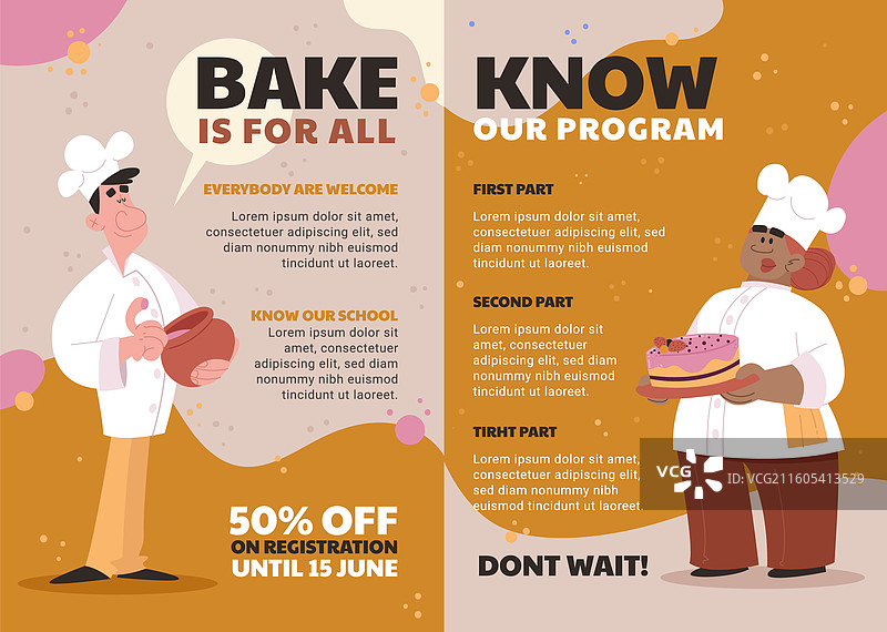 面包店宣传册模板图片素材