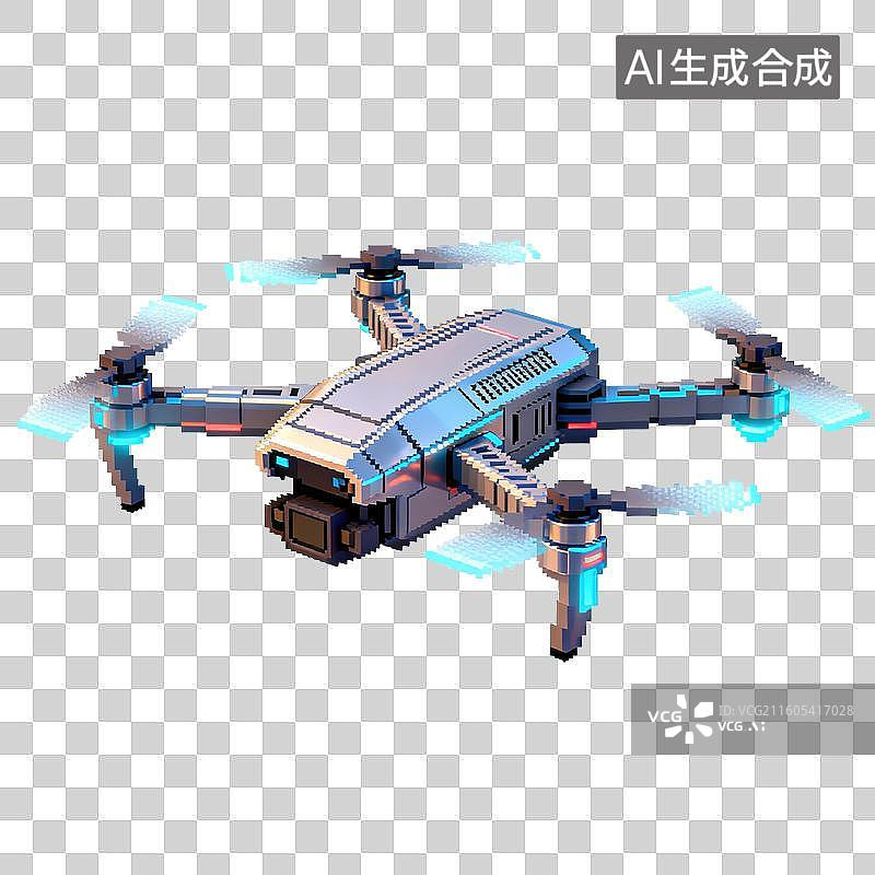 【AI数字艺术】3D无人机-科技未来图片素材