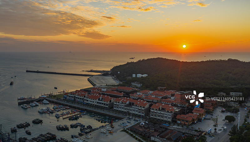 广西北海南万冠头岭日落广旅奥特莱斯图片素材