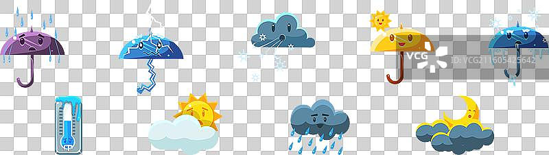 童趣天气与气象元素图片素材