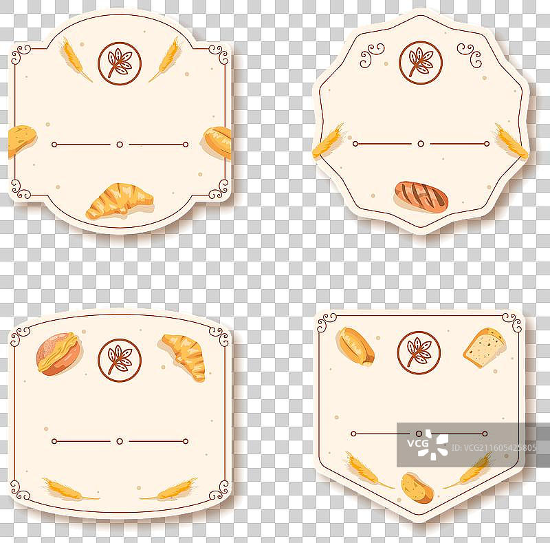 手绘烘焙店标签图片素材