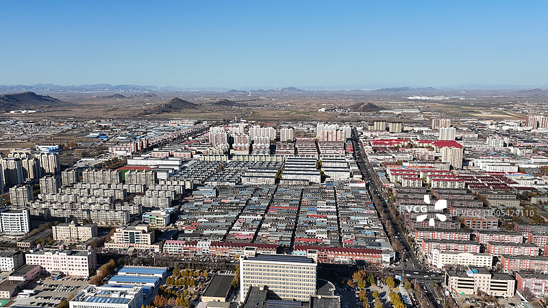 滦州市城市风光航拍图片素材