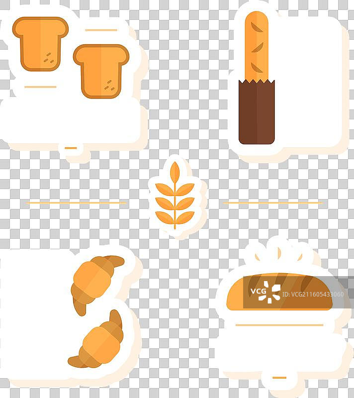极简面包店标签模板图片素材