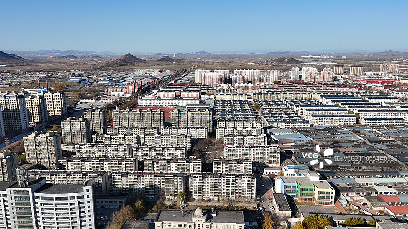 滦州市城市风光航拍图片素材