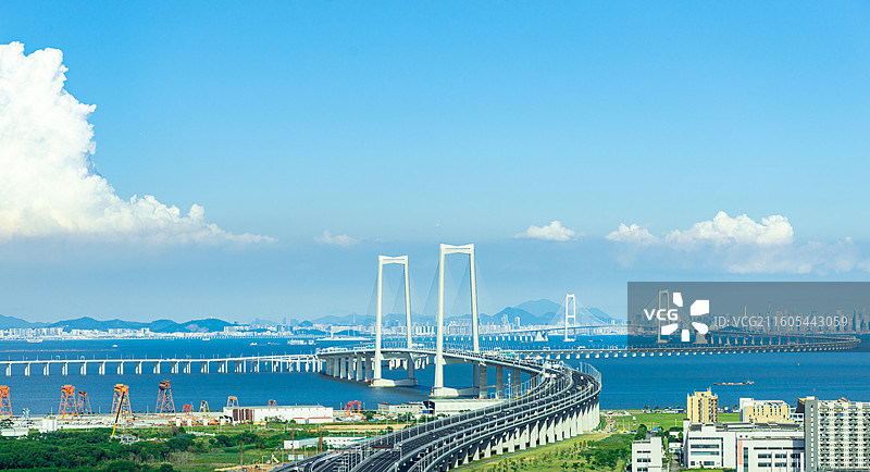 中国广东深中通道建筑风光图片素材