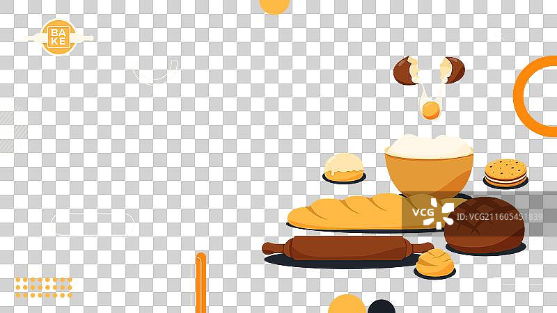 简约风格的烘焙店着陆页图片素材