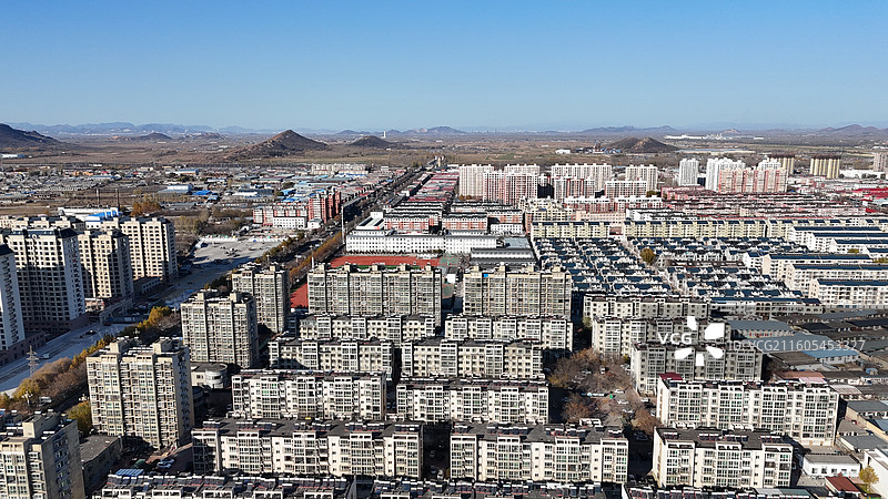 滦州市城市风光航拍图片素材