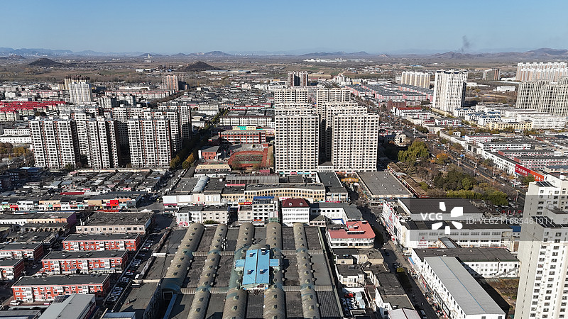 滦州市城市风光航拍图片素材