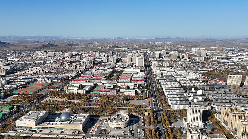 唐山滦州市航拍图片素材