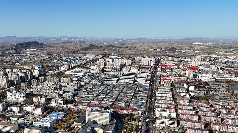 滦州市城市风光航拍图片素材