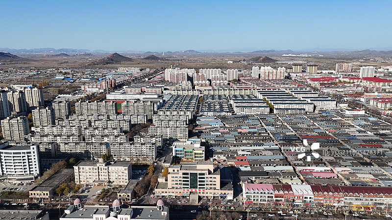 滦州市城市风光航拍图片素材