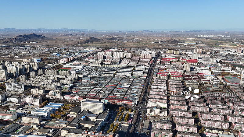 滦州市城市风光航拍图片素材