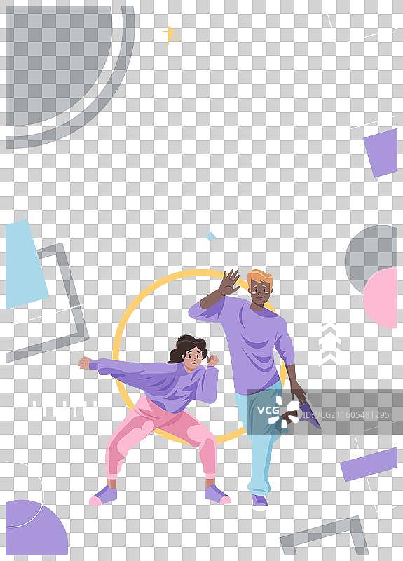 手绘舞蹈学校海报设计图片素材