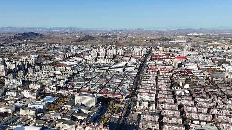 滦州市城市风光航拍图片素材