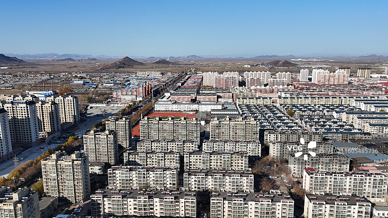 滦州市城市风光航拍图片素材