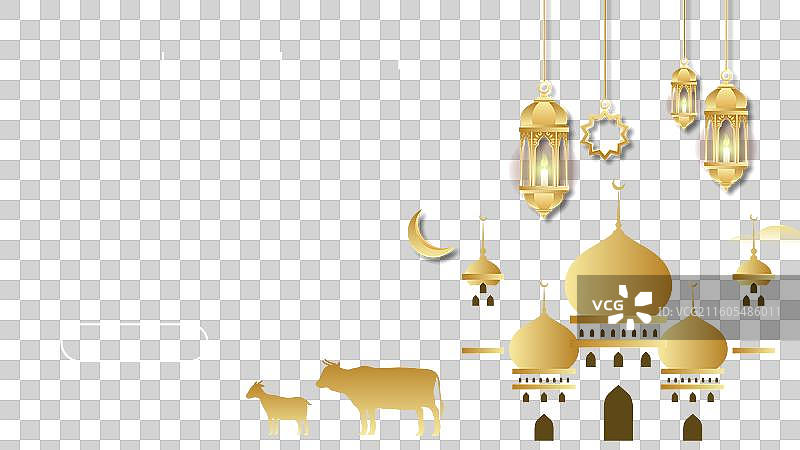 渐变开斋节登录页面模板图片素材