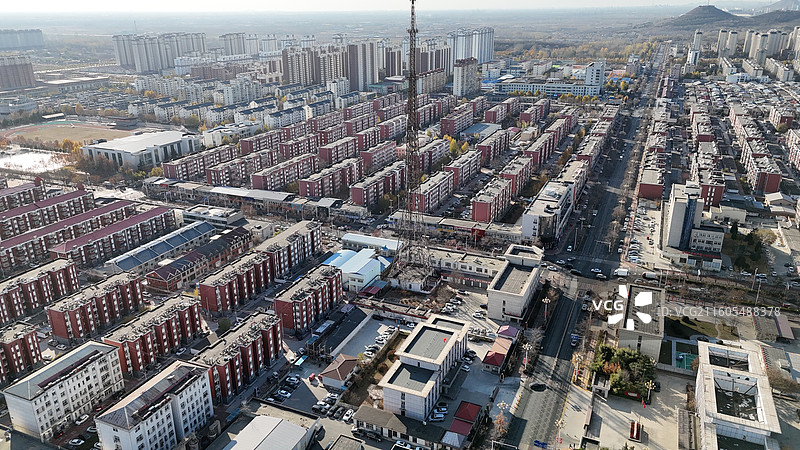 滦州市城市风光航拍图片素材