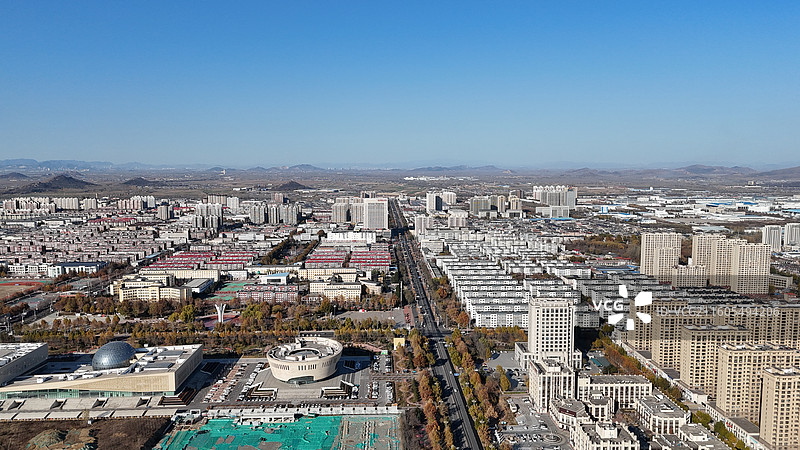 唐山滦州市航拍图片素材