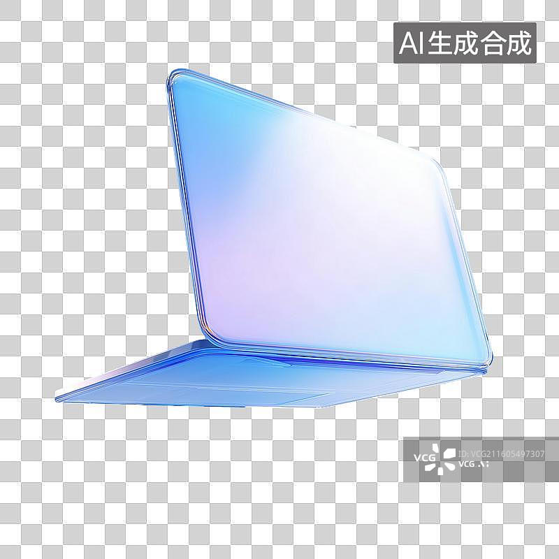 【AI数字艺术】渐变笔记本电脑3D图标图片素材